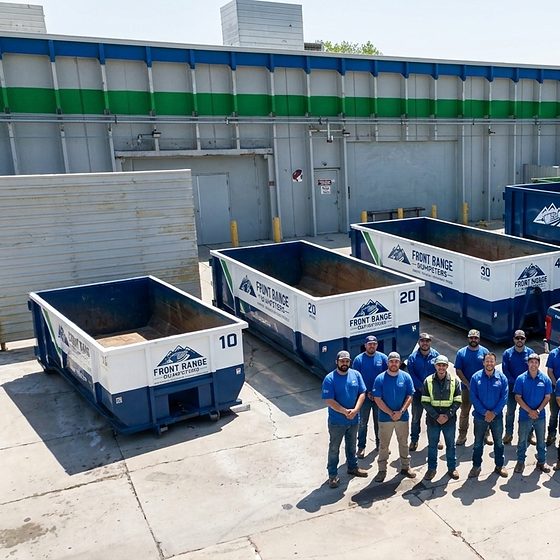 Front Range Dumpsters 10, 20, 30 and 40-yard roll-off containers with a roll-off truck