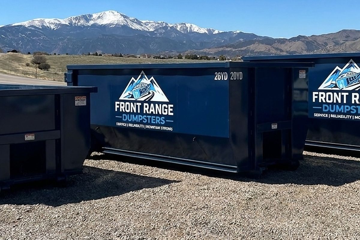 20 Yard roll-off dumpster from Front Range Dumpsters